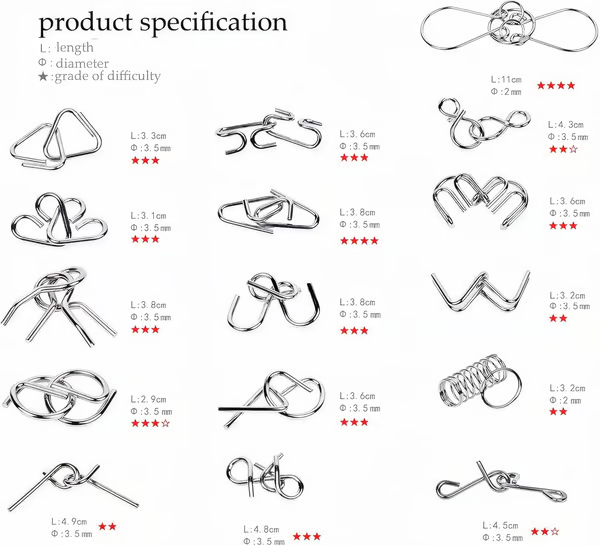 Metal Montessori Puzzle Solving